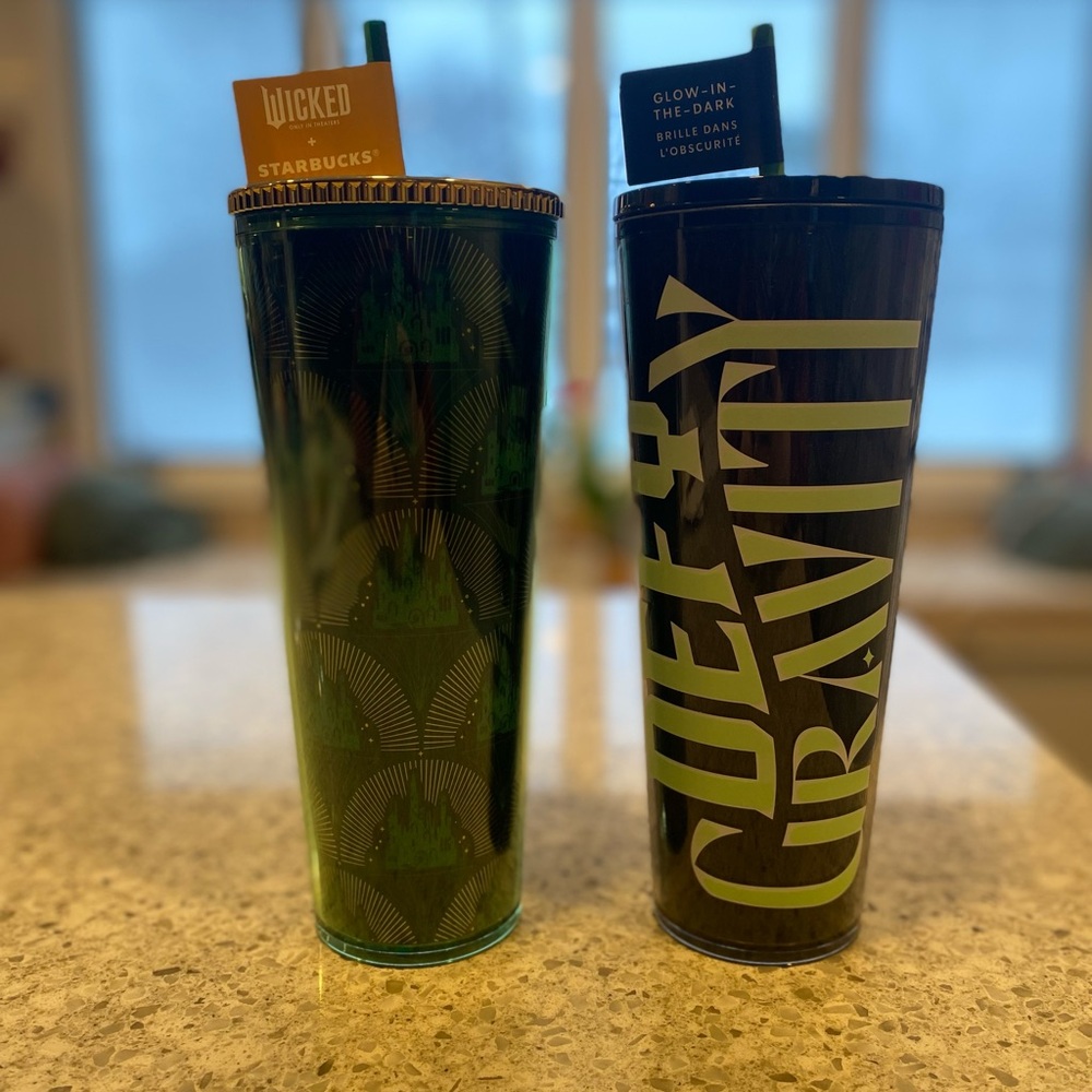 Starbucks Green and Black Tumblers